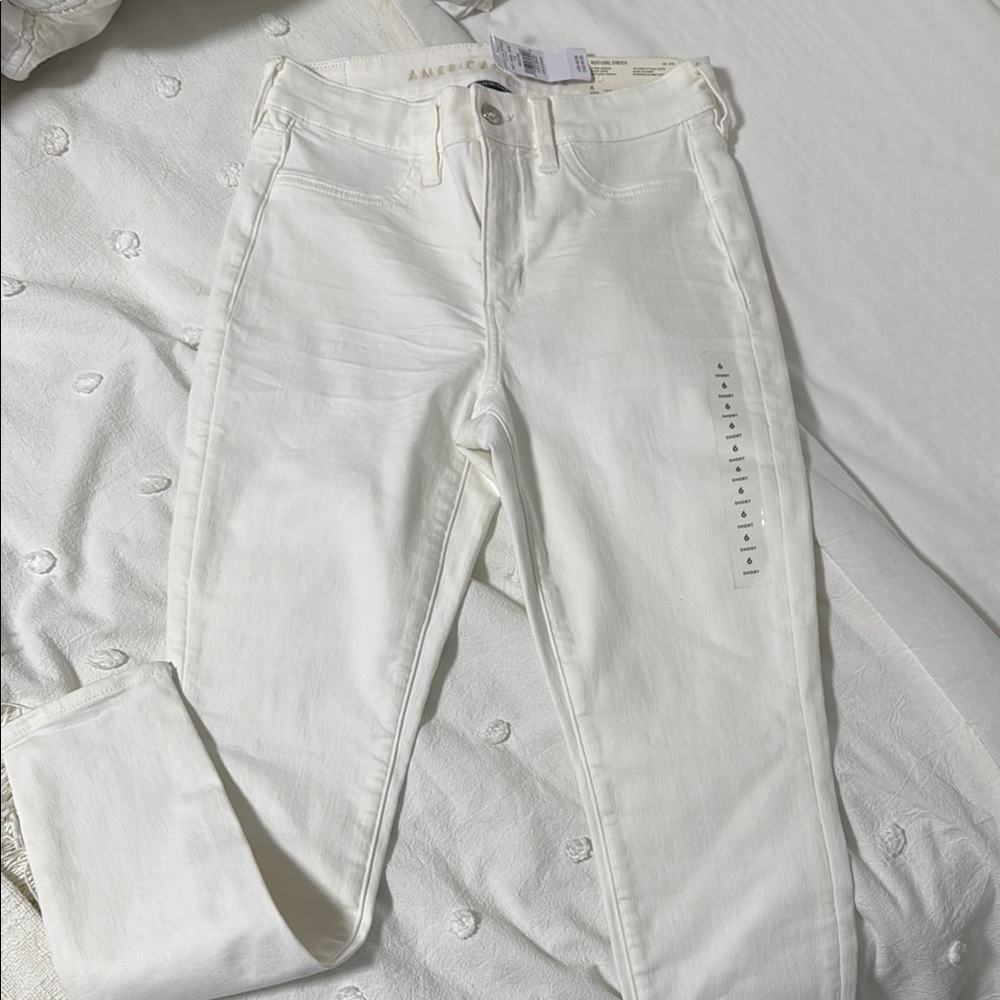American Eagle White High Rise Jeggins